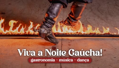 Garfo e Bombacha Jantar Típico com Show Folclórico: música, show, churrasco e tradição.