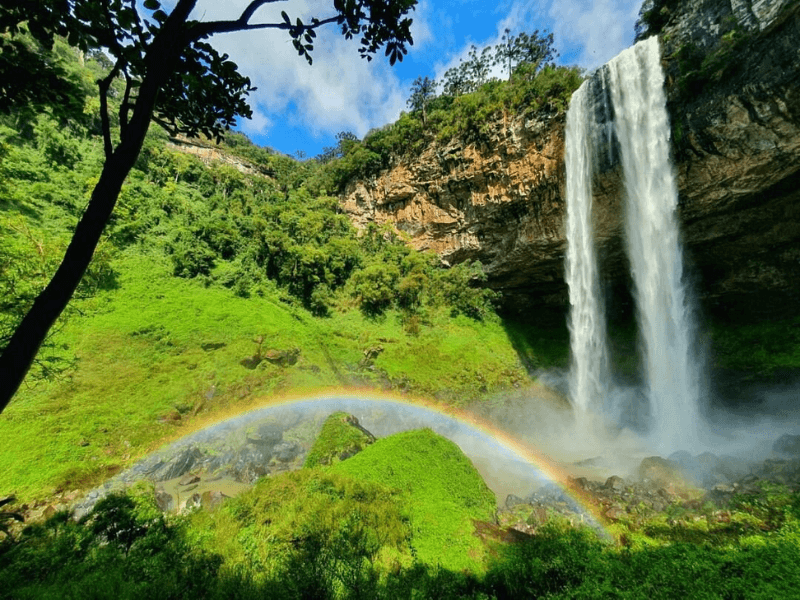 PÉ DA CASCATA DO CARACOL BATE E VOLTA