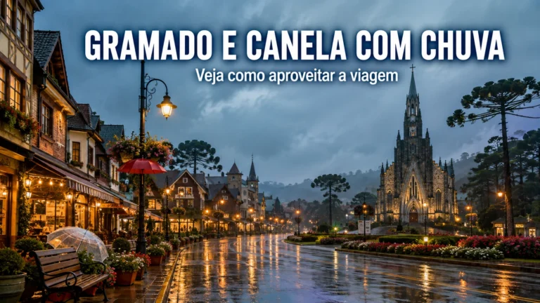 Gramado e Canela com chuva