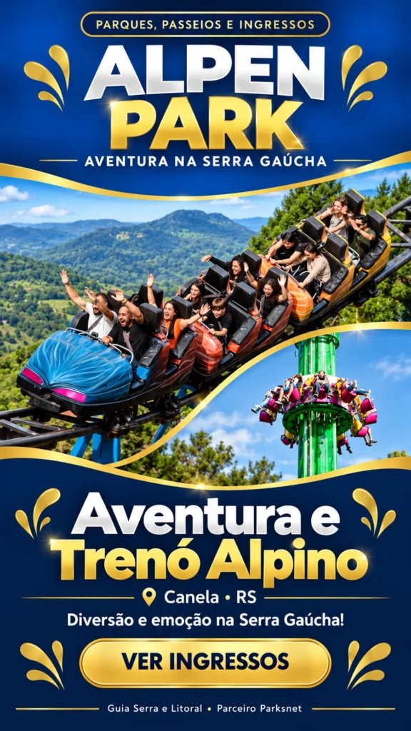 Publicidade — Alpen Park: Aventura e Trenó Alpino Canela RS