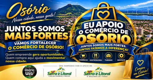 Juntos Somos Mais Fortes — Osório | Selo Grátis