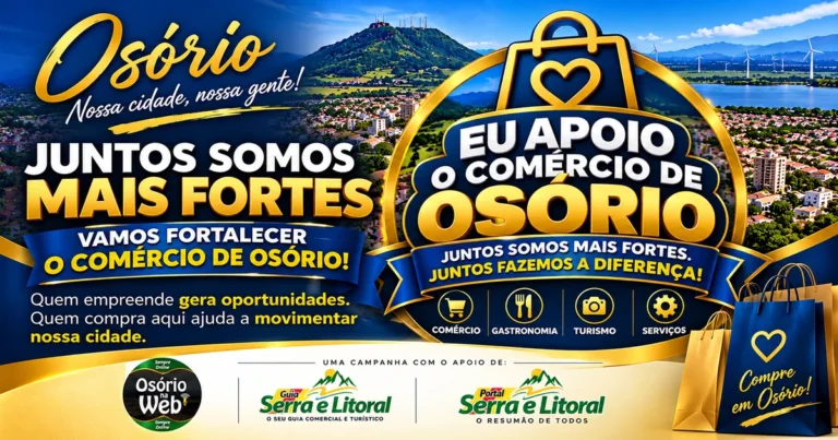 Juntos Somos Mais Fortes — Osório | Selo Grátis
