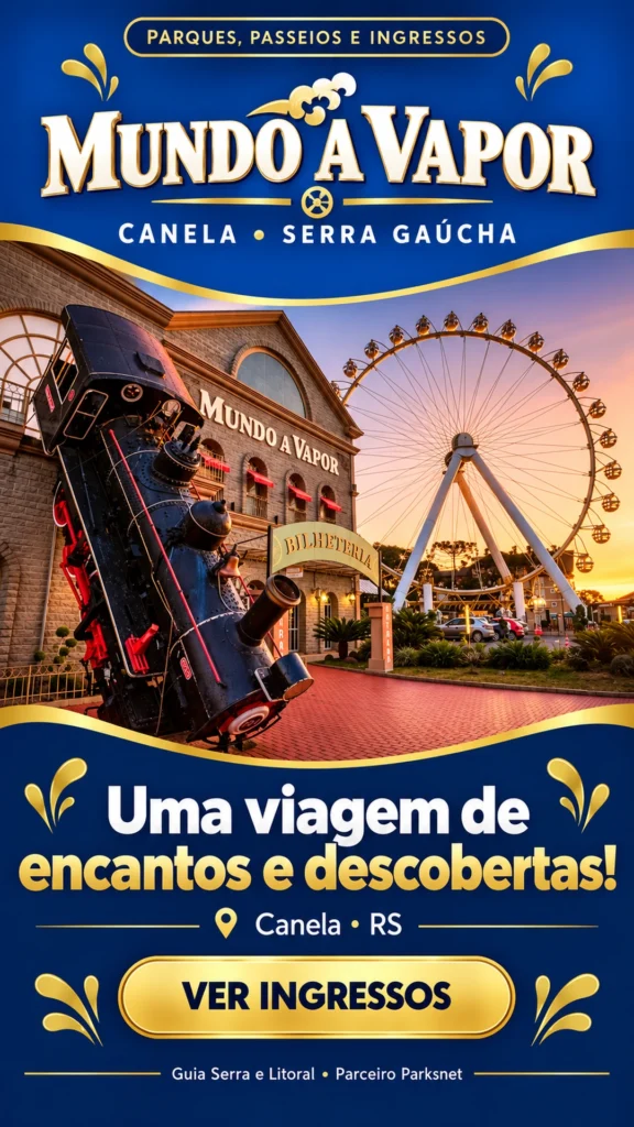 Publicidade — Mundo a Vapor: Atrações Imperdíveis em Canela, Serra Gaúcha