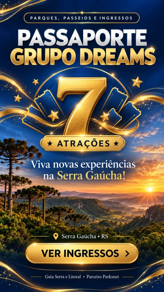 Publicidade — Passaporte Grupo Dreams – 7 atrações