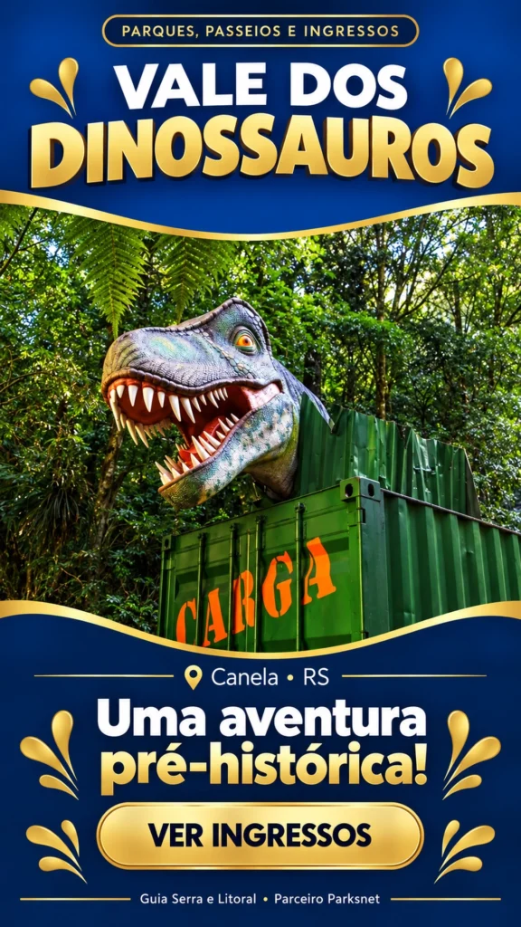 Publicidade — Vale dos Dinossauros Canela
