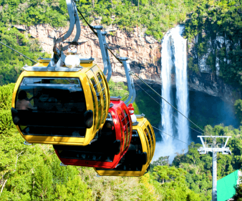 Bondinhos Aéreos em Canela com Vista privilegiada da CASCATA do Caracol Bondinhos Aéreos em Canela com Vista privilegiada da CASCATA do Caracol